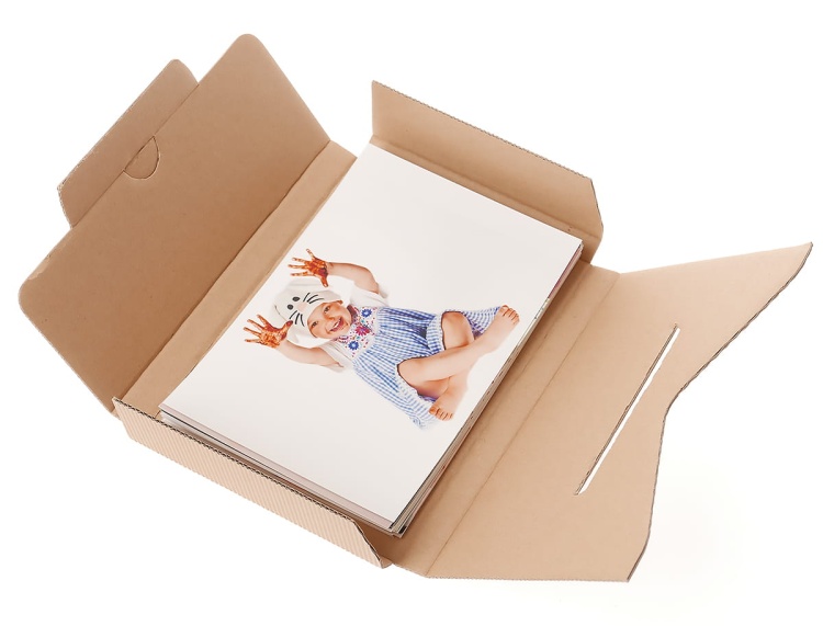 etui karbowane na zdjęcia, otwarte