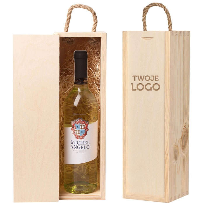 Skrzynka na wino z logo