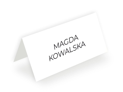 proste winietki na wesele - papier biały