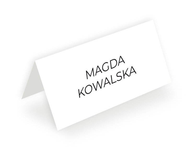 proste winietki na wesele - papier biały