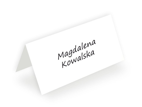 winietki ślubne - papier biały