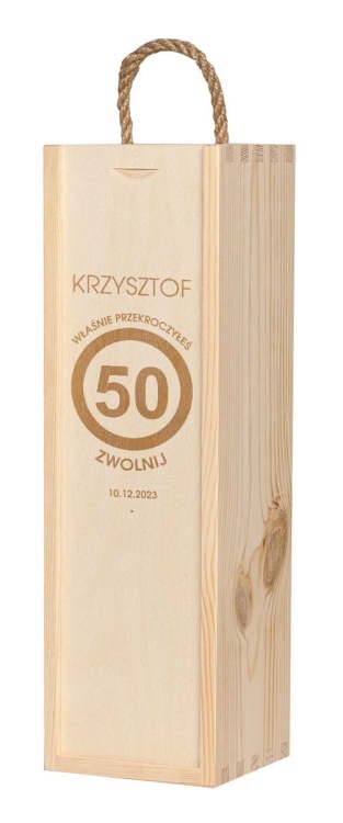 Drewniane jasne pudełko na wino