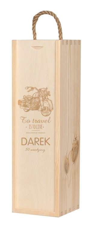 Pudełko na wino drewniane jasne