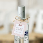 Zestaw eleganckich różowych zawieszek na wódkę z balonem w kolorze rose gold