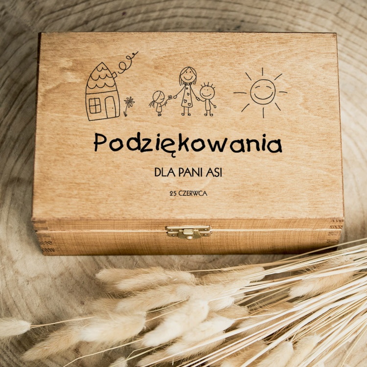 Pudełko na laurki dla nauczyciela - ciemne