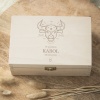 Pudełko na urodziny znak zodiaku byk - jasne