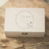 Szkatułka, pudełko z dedykacją - różyczką jasne