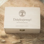 Podziękowanie dla Rodziców - szkatułka z drzewem - jasna