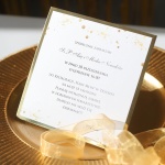 Biało-złote zaproszenia na 18 urodziny