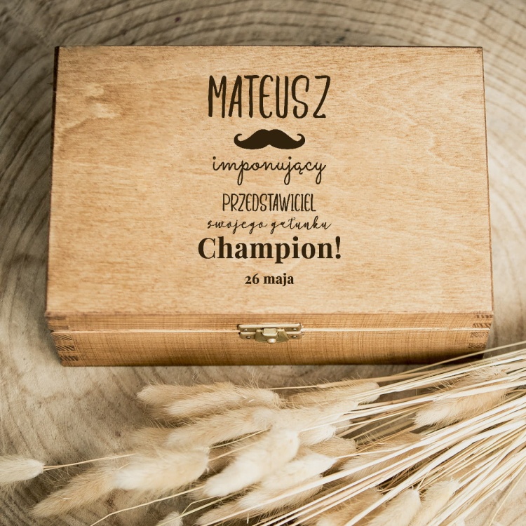 Szkatułka, pudełko z dedykacją na urodziny