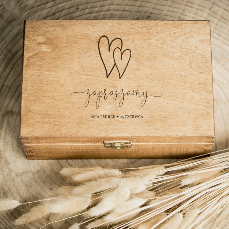 Podziękowanie dla Rodziców - szkatułka - serduszka