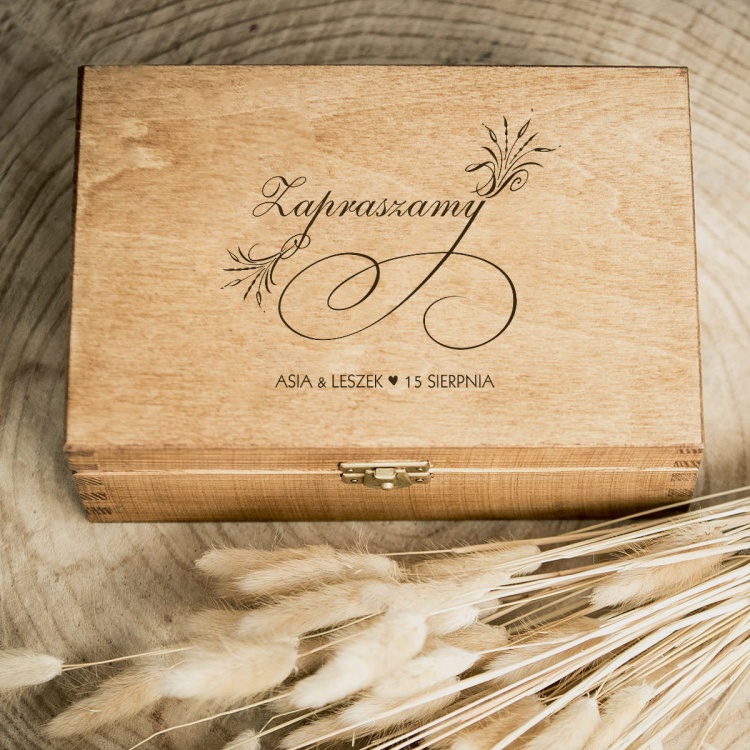 Zaproszenie na ślub - szkatułka - ozdobna