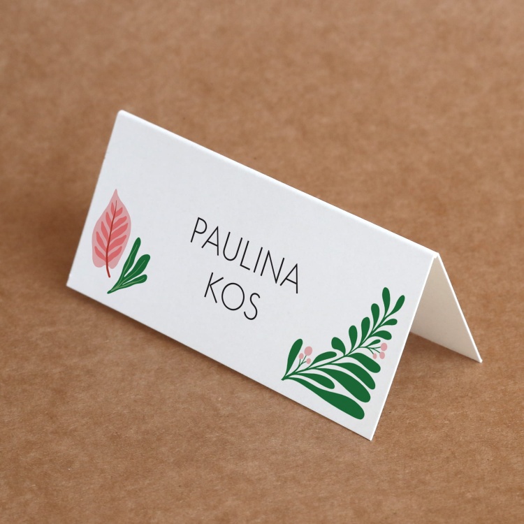 Roślinne winietki urodzinowe