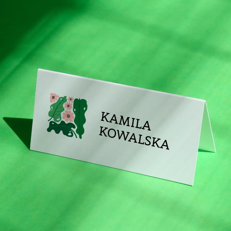 Winietki urodzinowe z roślinami