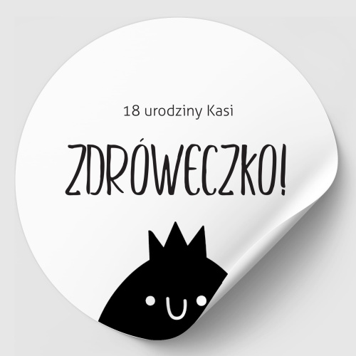 Naklejki na urodziny z buźką