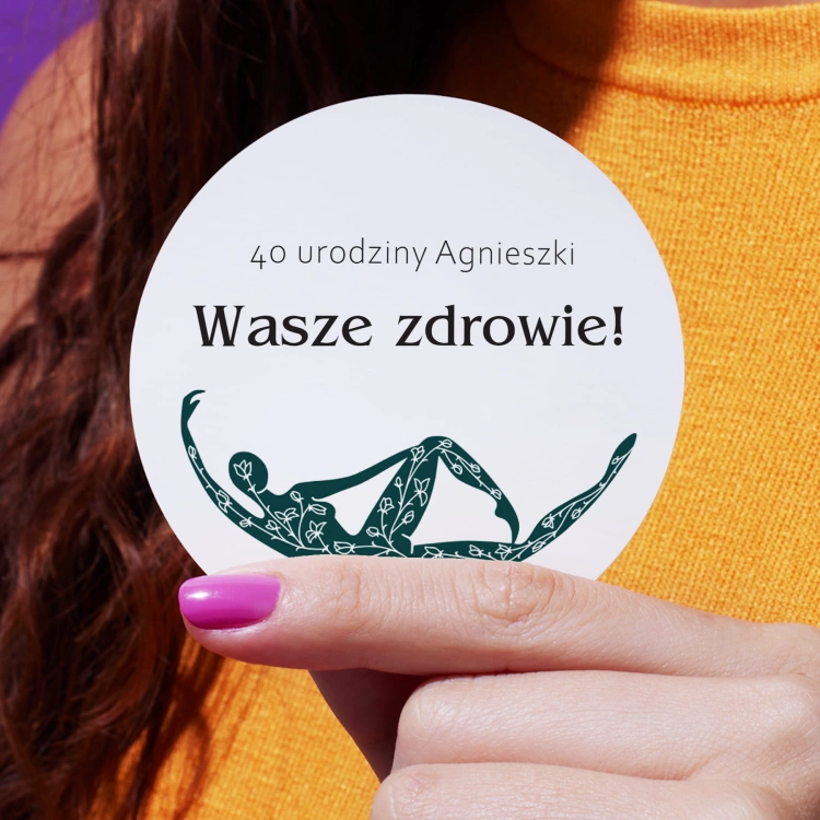 Naklejki na urodziny joga