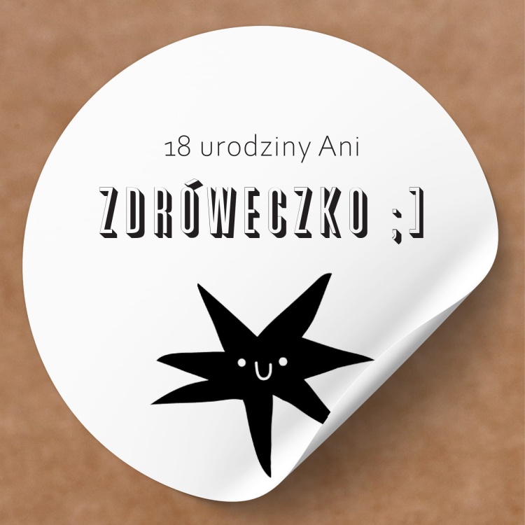 Naklejki na urodziny z gwiazdką