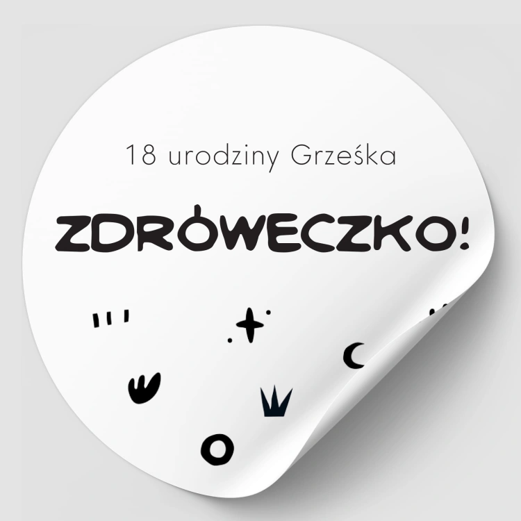 Naklejki na urodziny z symbolami