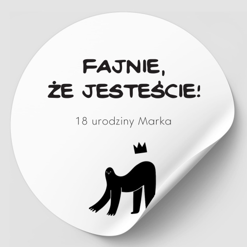 Naklejki na urodziny z ludzikiem