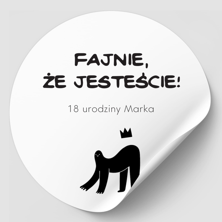 Naklejki na urodziny z ludzikiem