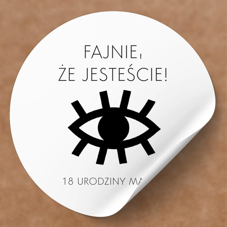 Naklejki na urodziny z okiem