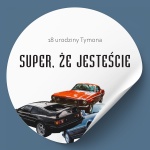 Naklejki na urodziny z autami