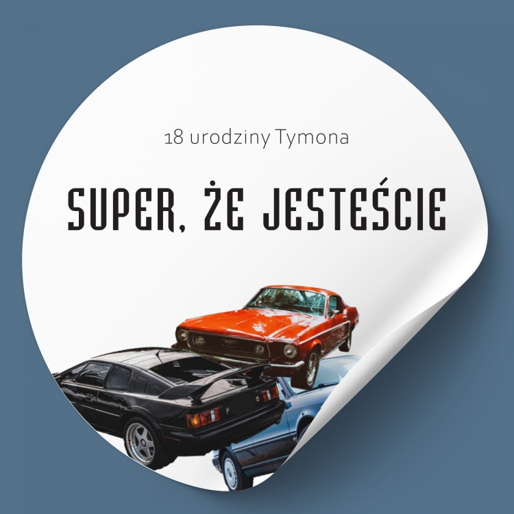 Naklejki na urodziny z autami