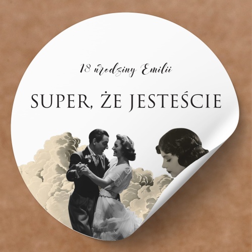 Naklejki na urodziny romantyczne vintage