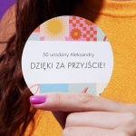 Naklejki na urodziny kolorowe grafiki