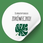 Naklejki na urodziny zielony listek