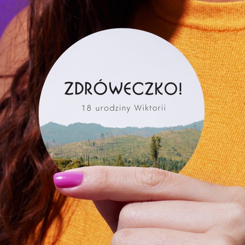 Naklejki na urodziny z górami