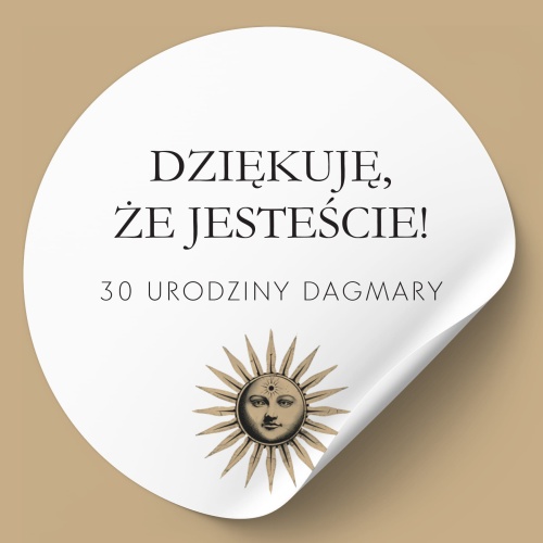 Naklejki na urodziny ze słońcem