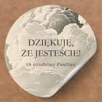 Naklejki na urodziny z chmurami