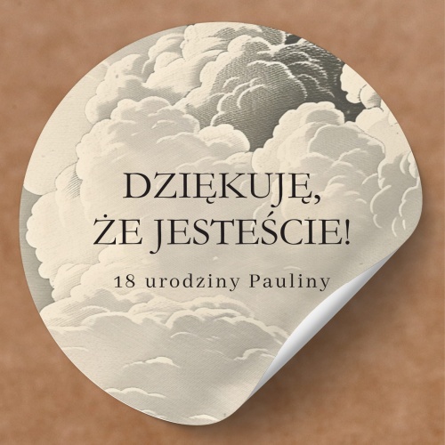 Naklejki na urodziny z chmurami