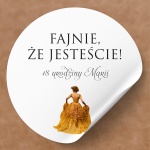 Naklejki na urodziny z damą