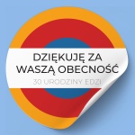 Naklejki na urodziny z tarczą