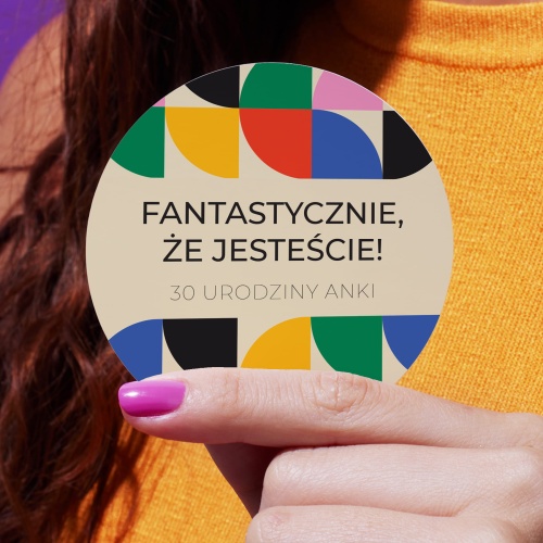 Naklejki na urodziny kolory