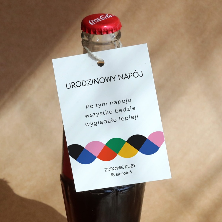 Urodzinowe kolorowe zawieszki ze wzorem- zestaw 18 szt