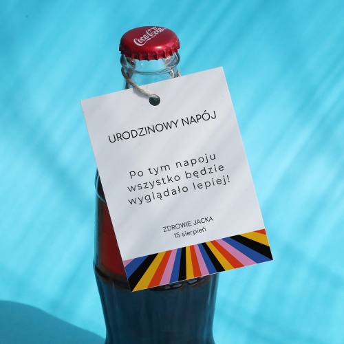 Urodzinowe kolorowe zawieszki ze wzorem- zestaw 18 szt
