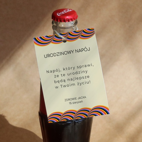 Urodzinowe kolorowe zawieszki ze wzorem- zestaw 18 szt