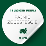 Naklejki na urodziny z liśćmi