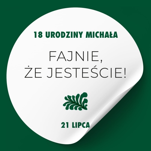 Naklejki na urodziny z liśćmi