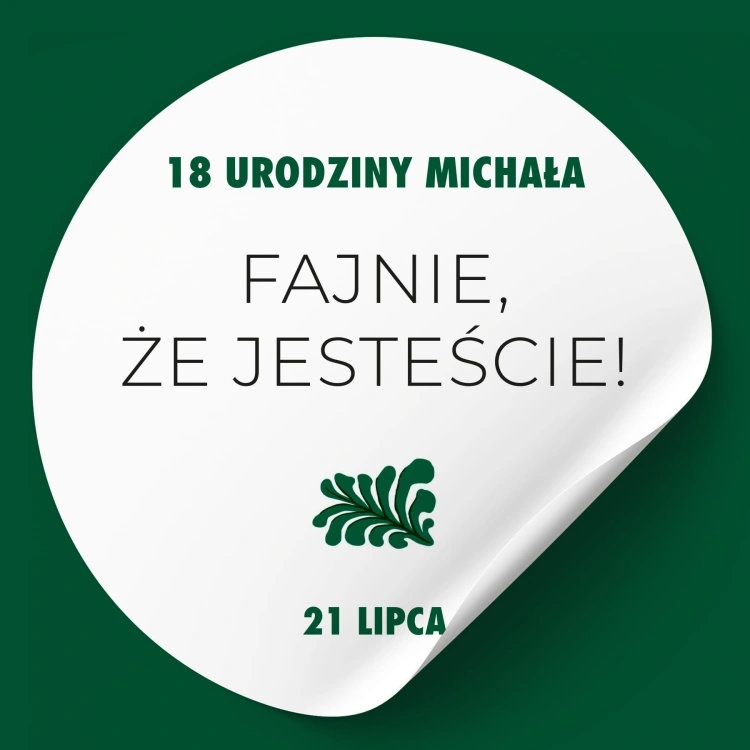 Naklejki na urodziny z liśćmi
