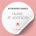 Naklejki na urodziny z kwiatuszkiem