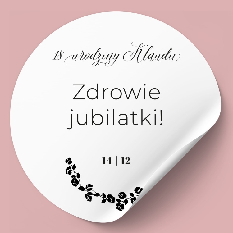 Naklejki na urodziny z gałązką