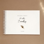 Księga gości retro na przyjęcie urodzinowe - okładka z przodu