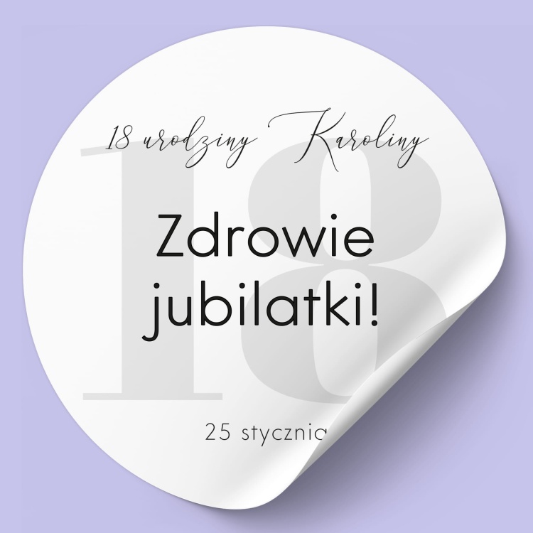 Naklejki na urodziny z liczbą