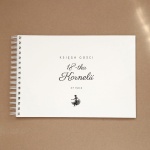 Księga gości retro na przyjęcie urodzinowe - okładka z przodu