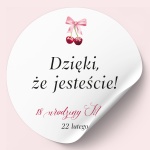 Naklejki na urodziny wiśnie