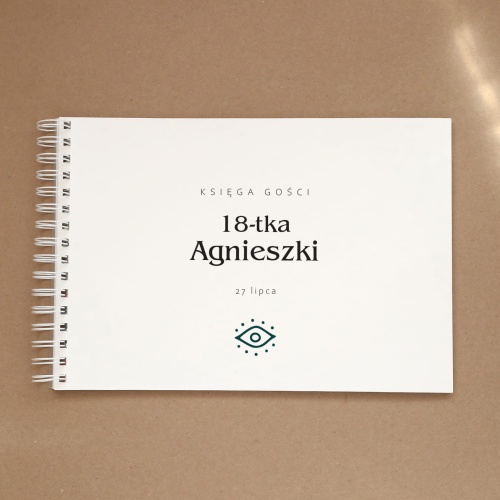 Księga gości na przyjęcie urodzinowe - okładka z przodu